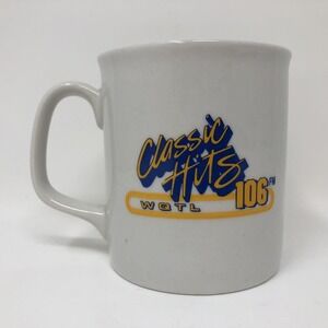 Classic Hits WQTL 106 FM Coffee Mug Collectible Radio Ad Advertising Music Cup